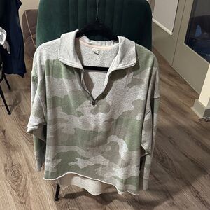Aerie Camouflage Quarter-Zip Pullover